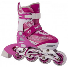 Ролики Maraton Soft S (31-34 раздвижные) розовые