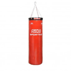Боксерский мешок Sportko Классик с кольцом и цепями МП-4 красный