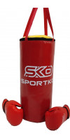 Боксерский набор детский, мешок и перчатки "Юниор-2" красный