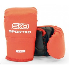 Боксерские перчатки SPORTKO ПД2 красные  4 унции