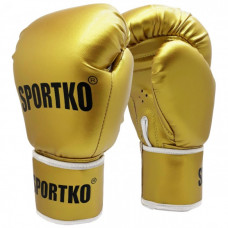 Боксерские перчатки SPORTKO ПД1 золотые 10 унций