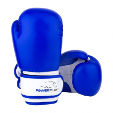 Боксерские перчатки PowerPlay 3004 JR Classic сине-белые 6 унций