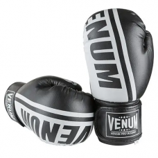 Боксерские перчатки VENUM черные 10 унций