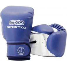 Боксерские перчатки SPORTKO ПД2 синие 12 унций