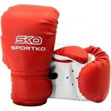 Боксерские перчатки SPORTKO ПД2 красные10 унций 