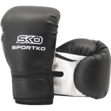Боксерские перчатки SPORTKO ПД2 черные  10 унций 