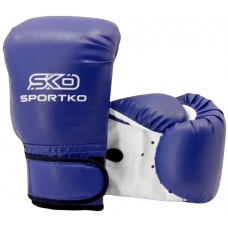 Боксерские перчатки SPORTKO ПД2 синие 10 унций 