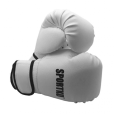 Боксерские перчатки SPORTKO ПД2 белые 8 унций 