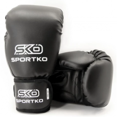 Боксерские перчатки SPORTKO ПД1  черные12  унций