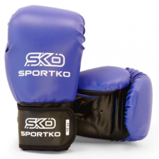 Боксерские перчатки SPORTKO ПД1 синие 10 унций 