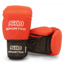 Боксерские перчатки SPORTKO ПД1 красные 10 унций