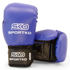 Боксерские перчатки SPORTKO ПД1 синие 12 унций 