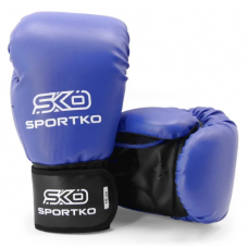 Боксерские перчатки SPORTKO ПД1 синие 14 унций 