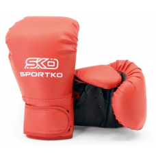 Боксерские перчатки SPORTKO ПД2 красные 8 унций 