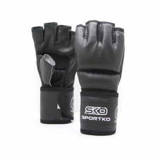 Перчатки с открытыми пальцами Sportko ПД-5 черные L