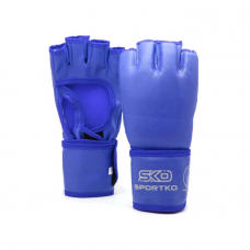 Перчатки с открытыми пальцами Sportko ПД-6 синие L