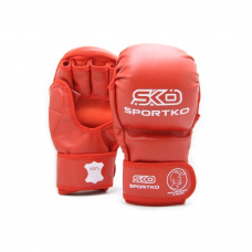 Перчатки для MMA с открытыми пальцами SPORTKO ПД-7 красные L/XL
