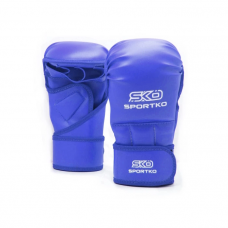 Перчатки для MMA с открытыми пальцами SPORTKO ПД-8 синие L/XL