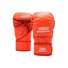 Перчатки для MMA с открытыми пальцами SPORTKO ПД-8 красные L/XL