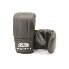 Снарядные перчатки кожанные SPORTKO ПK-3 черные S/M