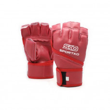 Перчатки с открытыми пальцами Sportko ПД-4 красные L