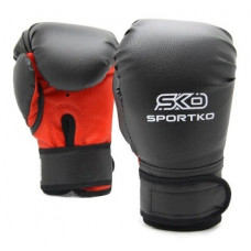 Боксерские перчатки SPORTKO ПД2 черные  6 унций