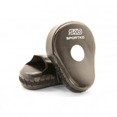 Лапы боксёрские Sportko Яблоко кожаные ПK5 черные