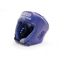 Боксерский шлем SPORTKO кожаный ОК2 синий XL
