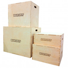 Набор плиометрических боксов (Тумба для кроссфита) BAR2FIT  75х60х50/60х50х40/50х50х20/50х50х30 см BAR2FIT 4 шт.