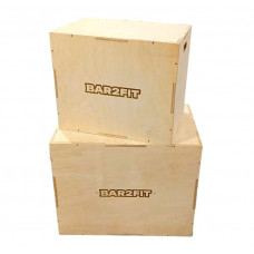 Набор плиометрических боксов (Тумба для кроссфита) BAR2FIT 75х60х50 и 60х50х40 см 2 шт.