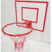 Баскетбольный щит ВF 60x50 см с кольцом №7 - 45 см бело-красной сеткой