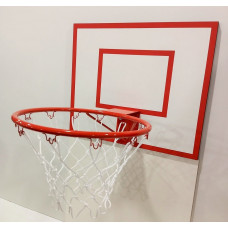 Баскетбольный щит ВF 60x50 см с кольцом №5 - 35 см белой сеткой