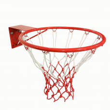Баскетбольное кольцо №7 45 см с бело-красной сеткой