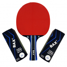 Набор для настольного тенниса BAX ракетка с чехлом и 6 мячиков white BAX