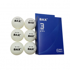 Мячи для настольного тенниса BAX 3* белые 6 шт.